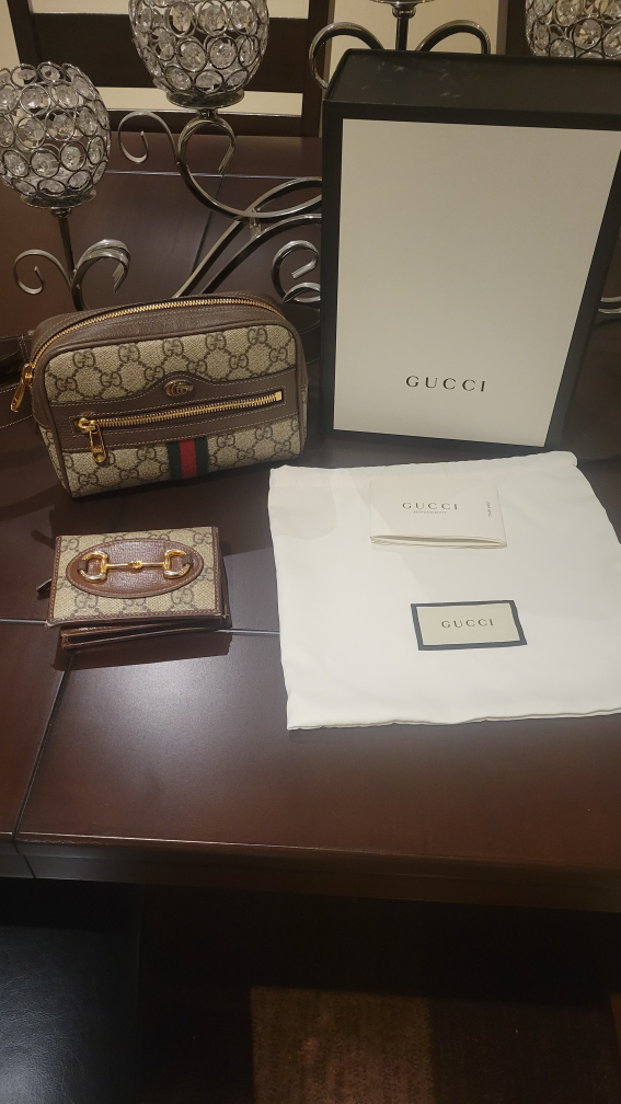 AUTH GUCCI GG LOGO OPHIDIA CANVAS LEATHER BELT BAG CHEST 85/34