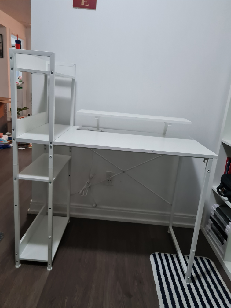 White Desk with Shelves - photo 3