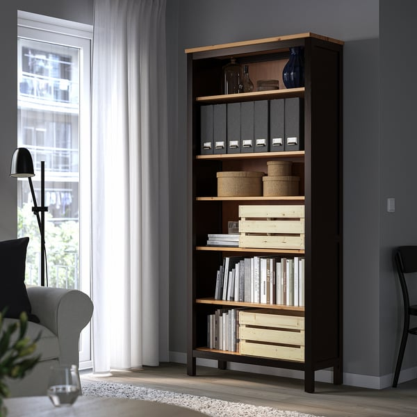 IKEA HEMNES Bookcase - Black/Oak - photo 2