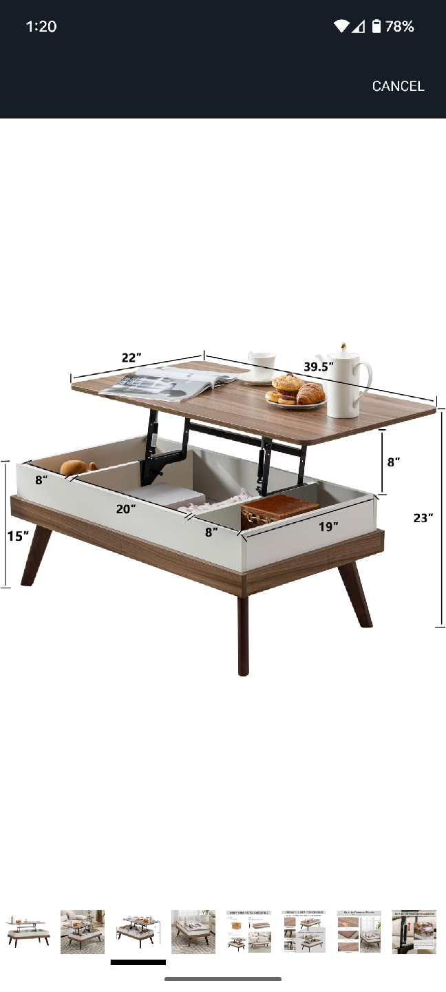 Lift-Top Coffee Table w/ Storage - photo 2