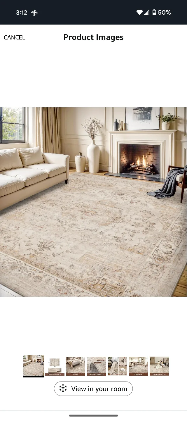 New Beige Area Rug - 9x12 thumbnail