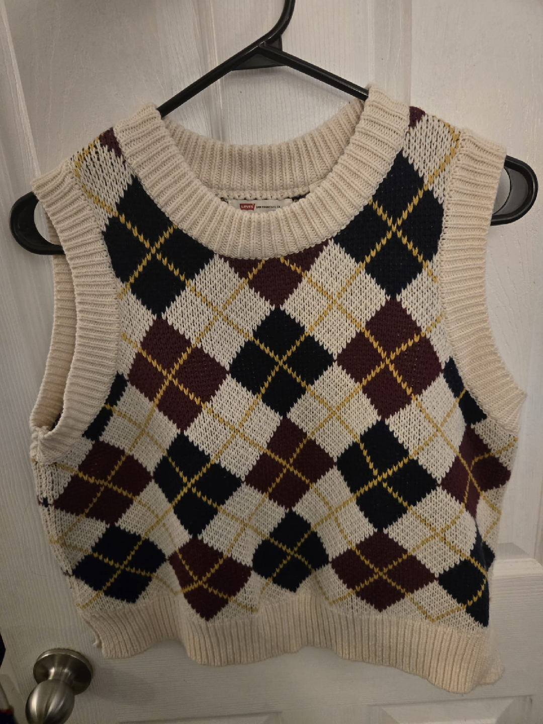 New Levi's Argyle Vest (women's size S)