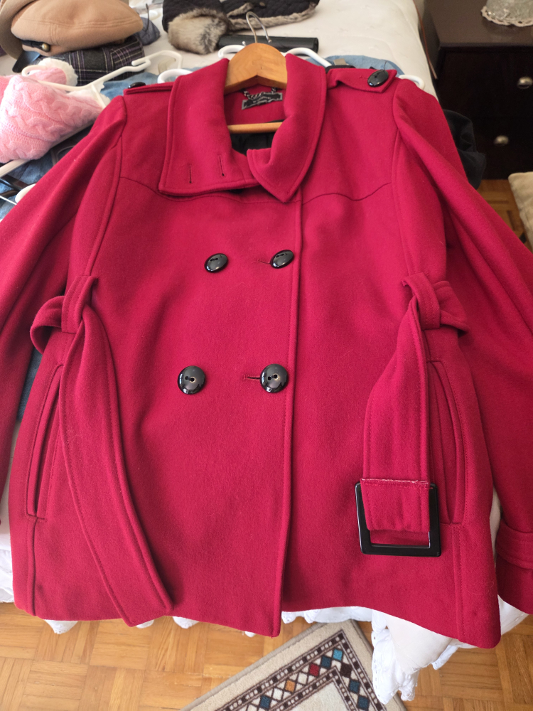 Le Chateau Woolmark Blend Red Coat - photo 5