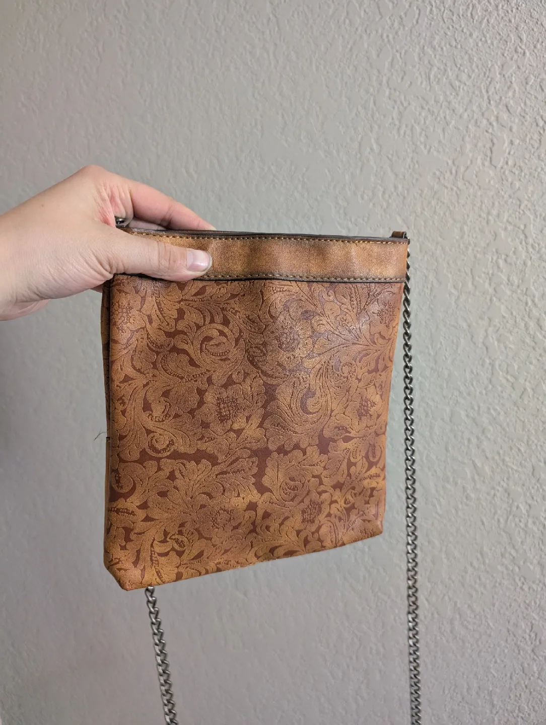 Crossbody Purse with Chain Strap - Brown image indicator(2)