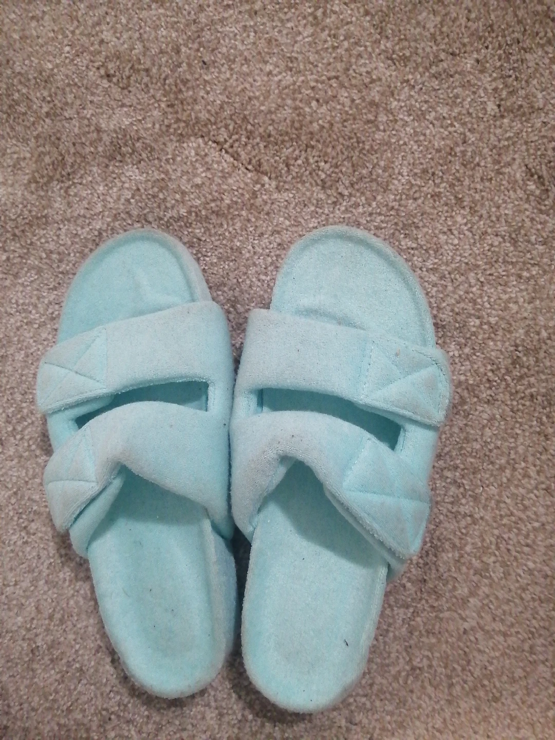 Light Blue Velcro Closure Slippers - photo 2