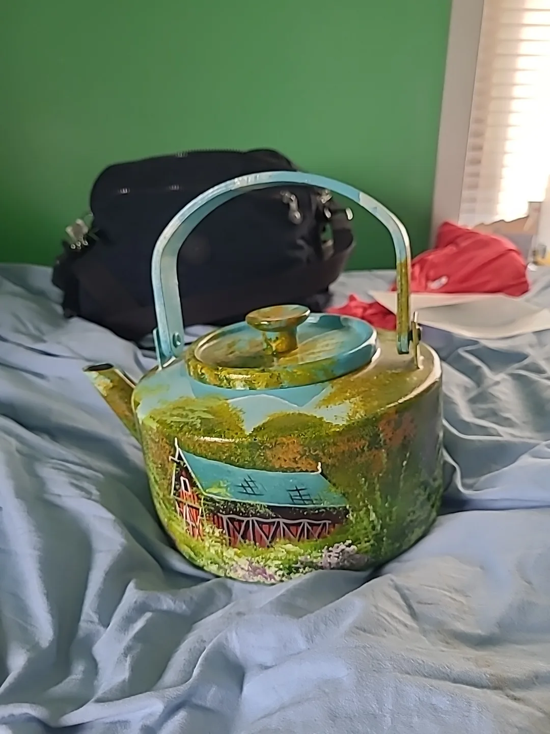 Hand-Painted Decorative Tea Kettle image indicator(2)