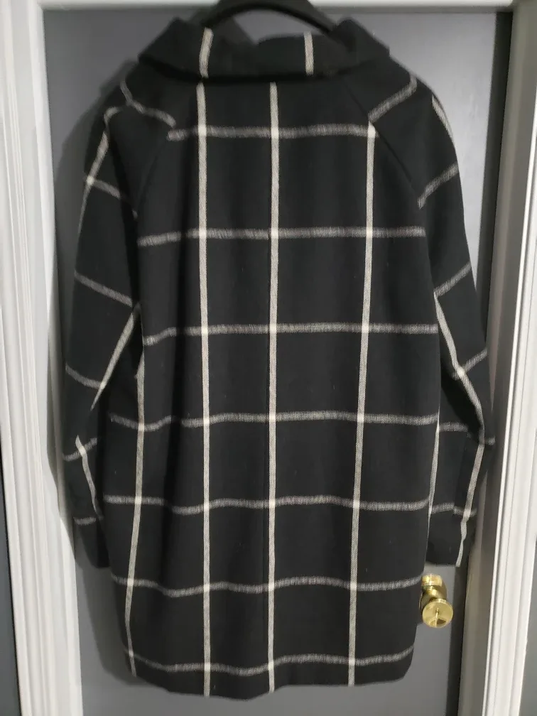 Old Navy Plaid Coat - Size M image indicator(2)