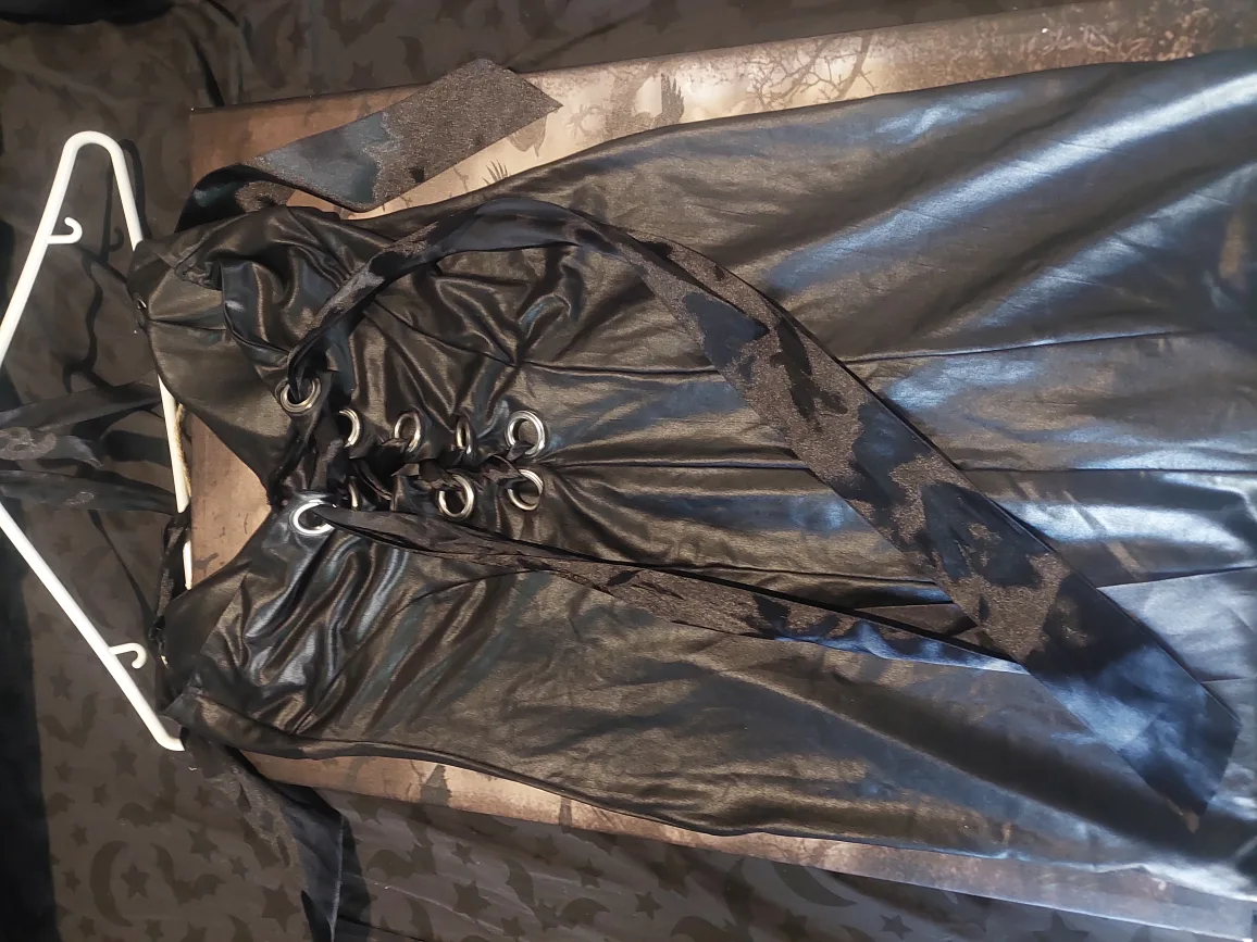 Black Faux Leather Dress image indicator(2)