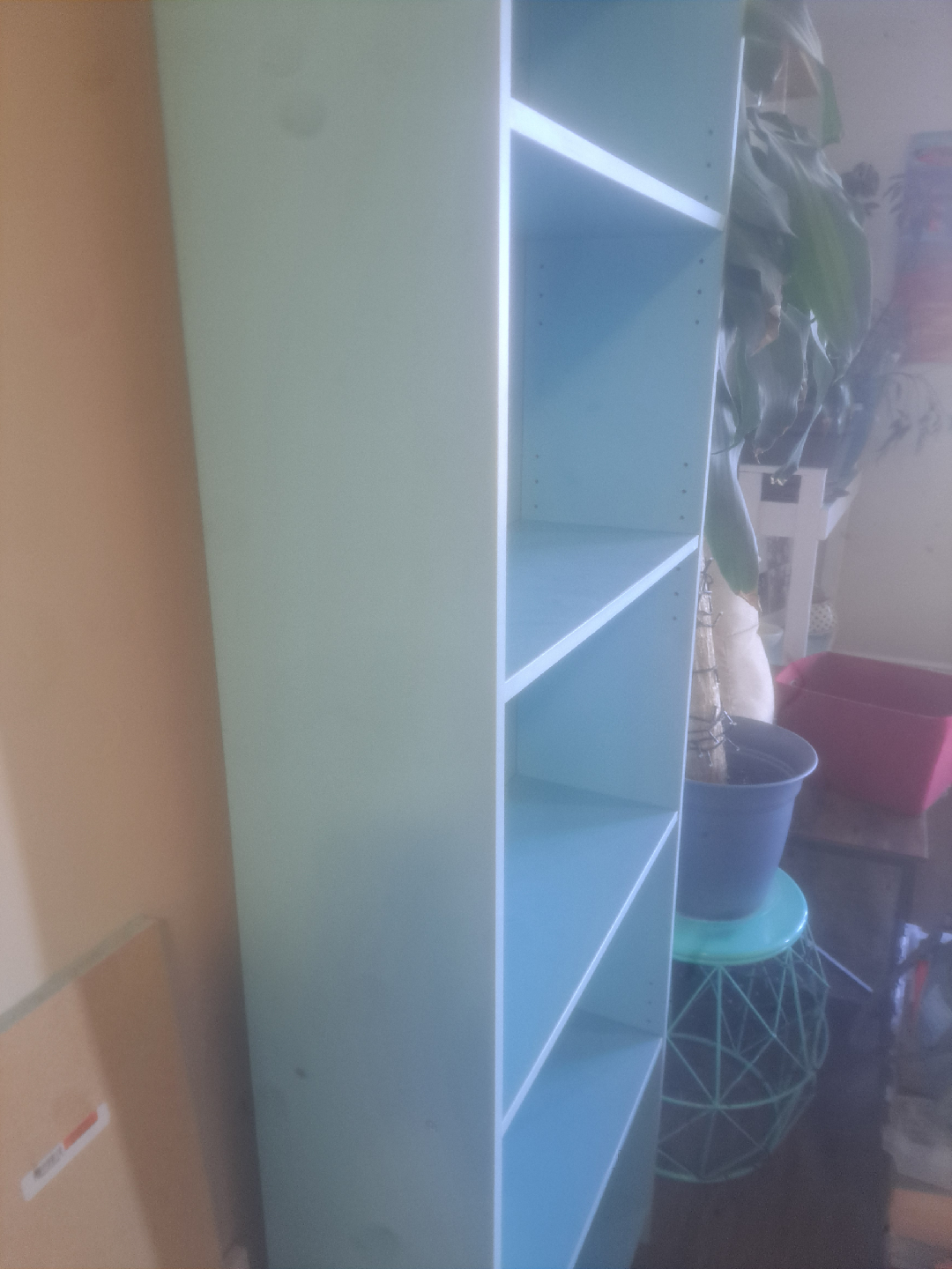 moving sale!!- Light Blue Bookshelf - photo 2