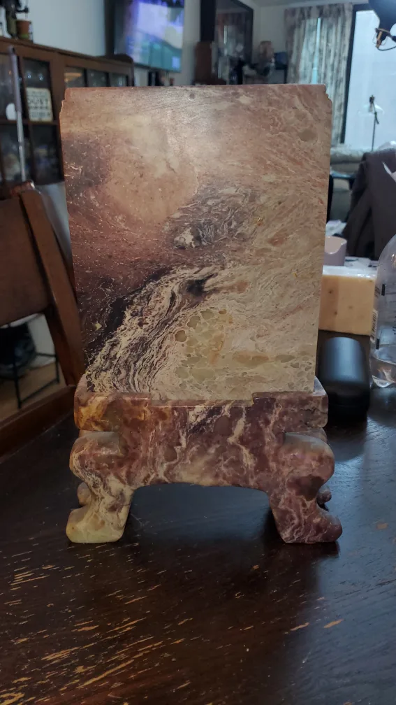 Vintage Stone Carved Floral Display image indicator(3)