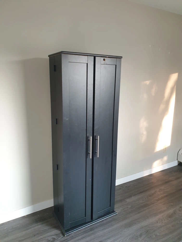 Black Wooden Storage Cabinet - photo 3