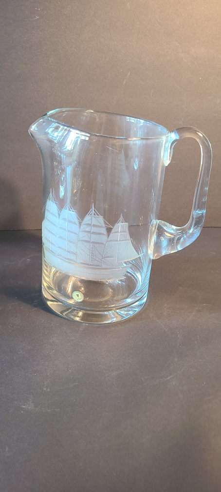 Vintage  Pitcher & Mugs & Ice Bucket - Sailing Ship Design - photo 4