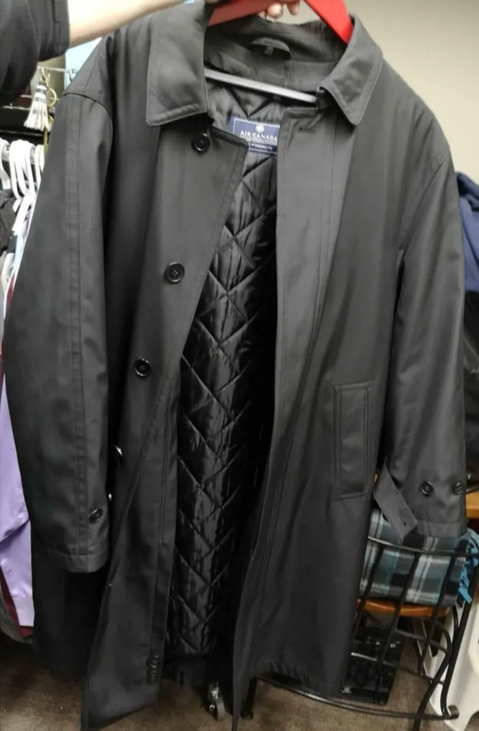 New Pilot Trenchcoat - Black Beltless - Philippines Air Canada image indicator(8)