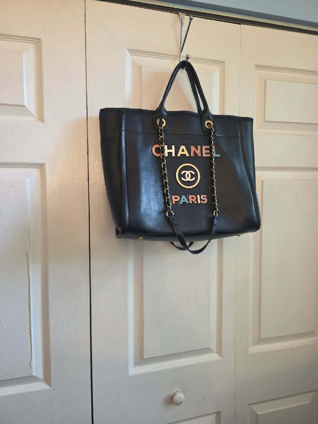 Chanel Paris Black Tote Bag thumbnail