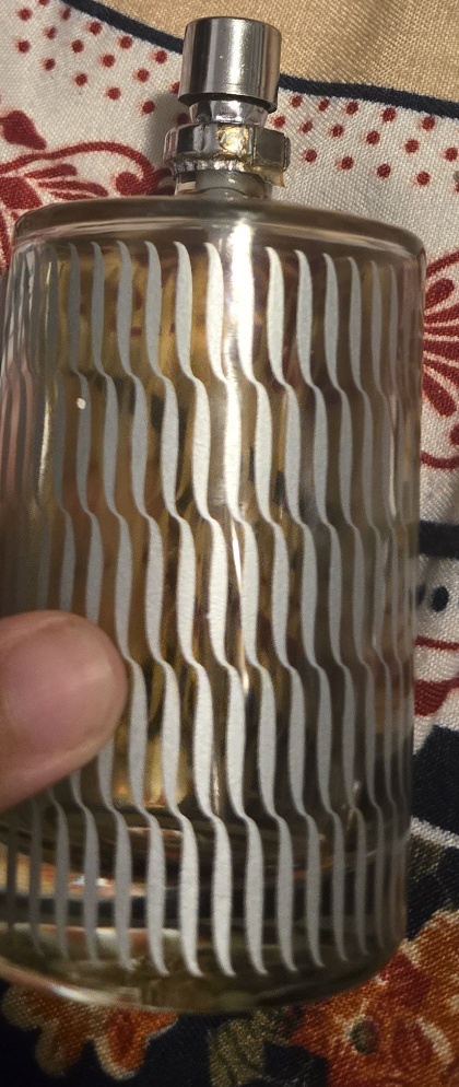 Silver & Gold Patterned Perfume Bottle
