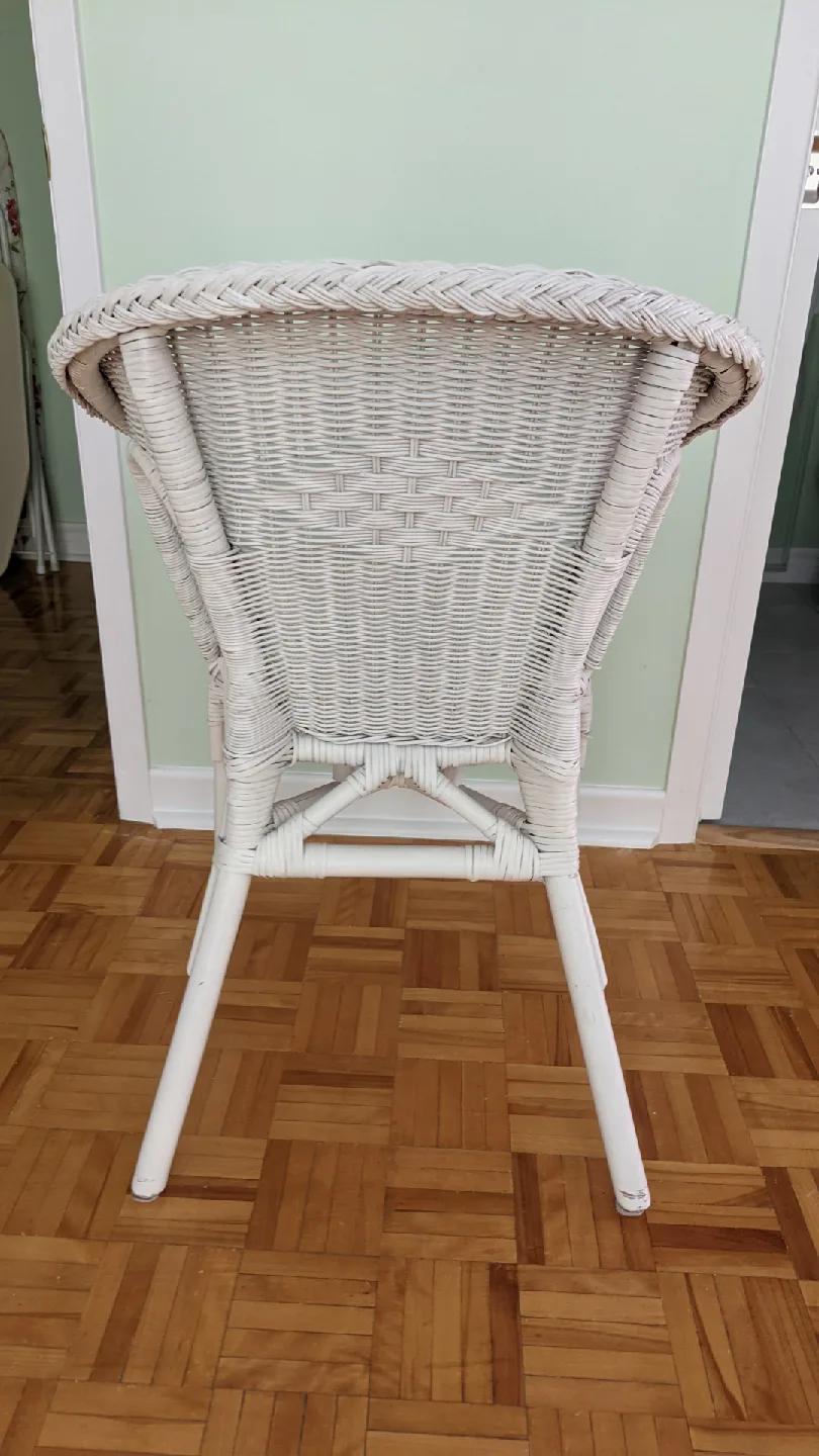 White Rattan Armchair image indicator(2)
