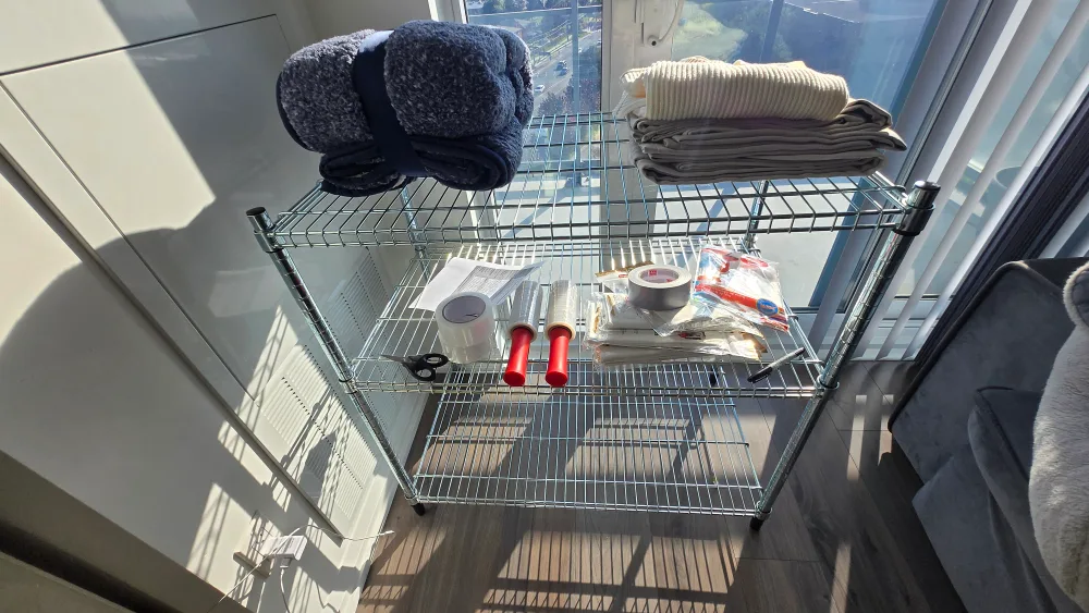 Chrome Metal Wire Shelving Unit thumbnail