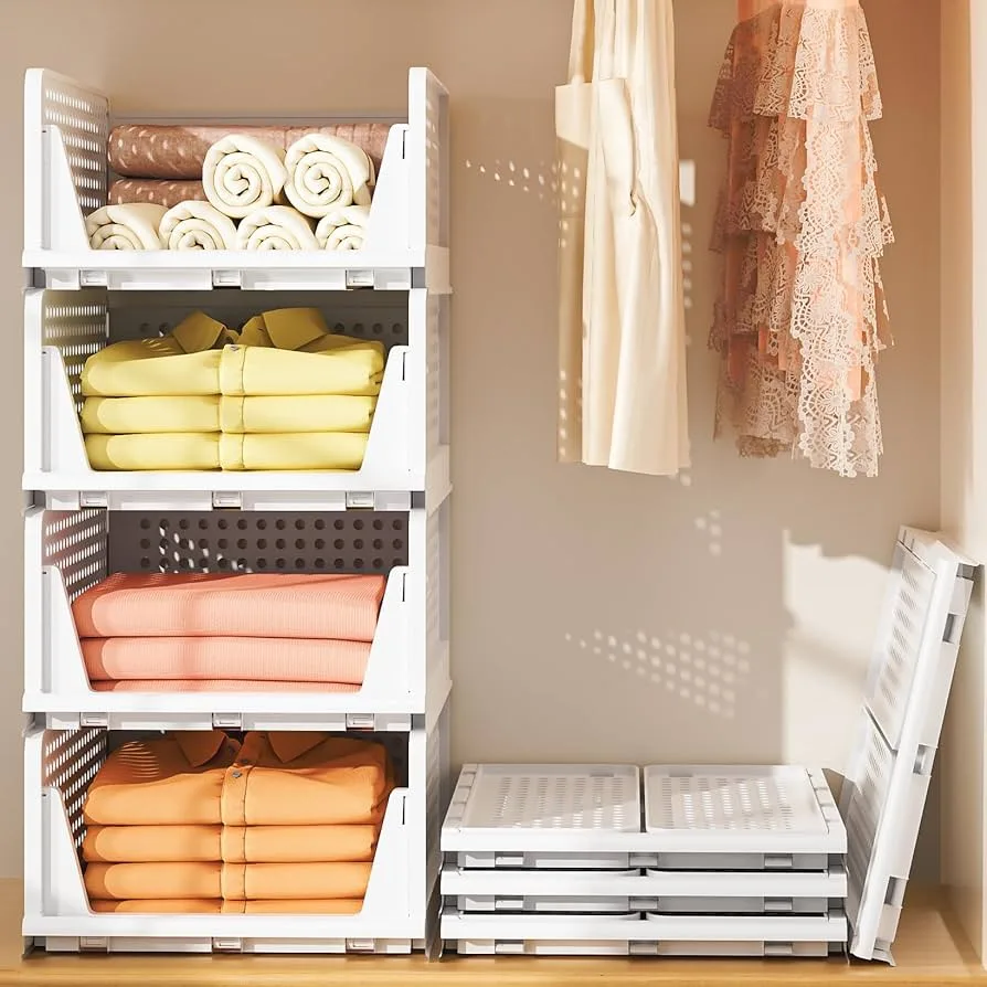 Stackable Closet Organizer Baskets image indicator(3)