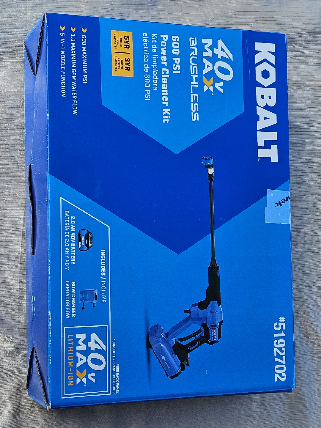 Kobalt 40V MAX Brushless Power Cleaner Kit - NEW thumbnail