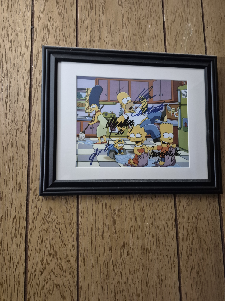 Framed Simpsons Autographed Print