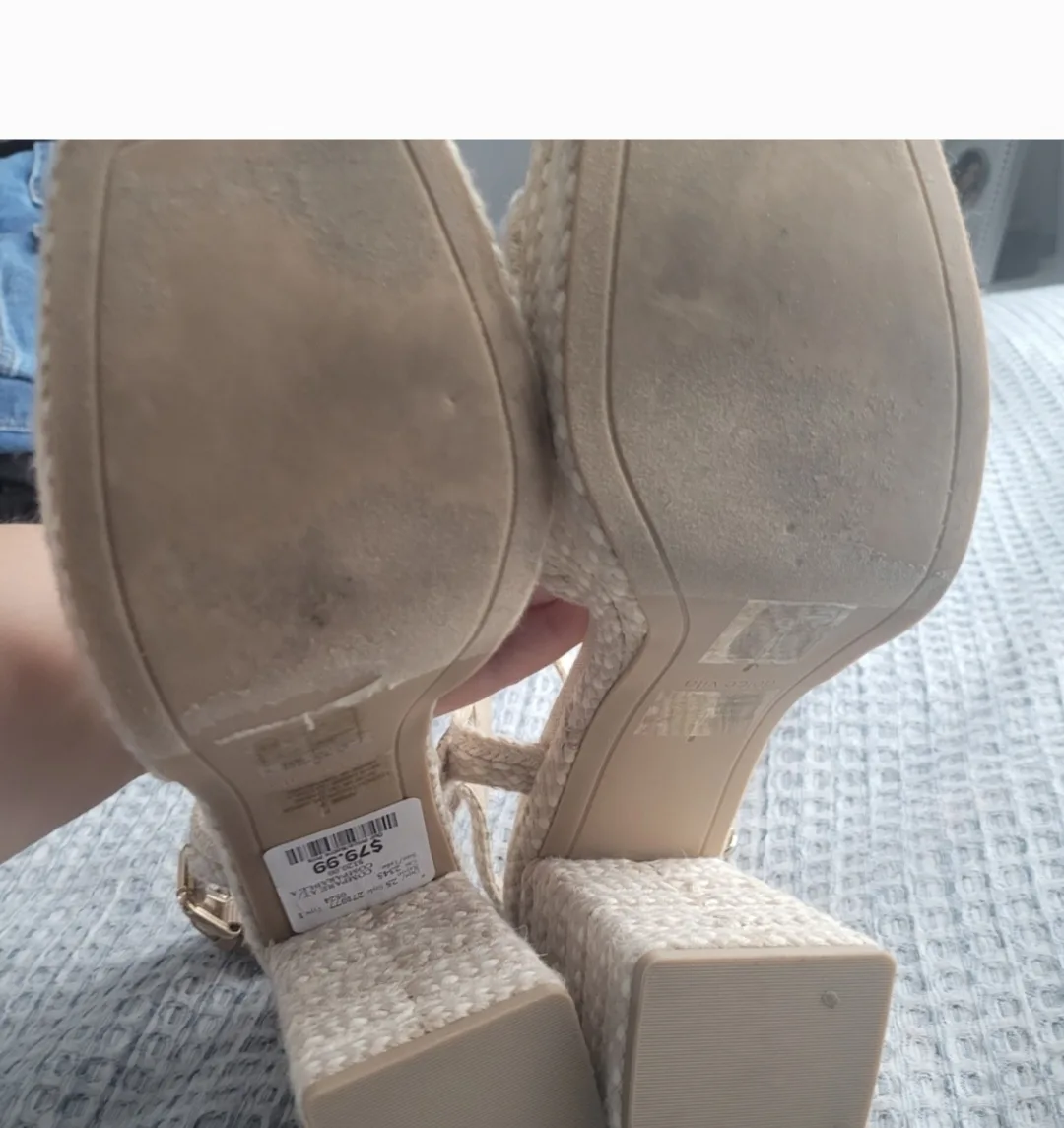 Dolce Vita Tan Espadrille Platform Sandals- Size 9 image indicator(5)