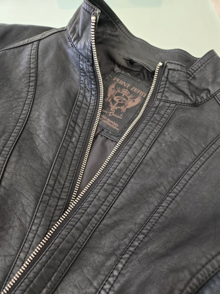 Point Zero Black Faux Leather Jacket image indicator(4)