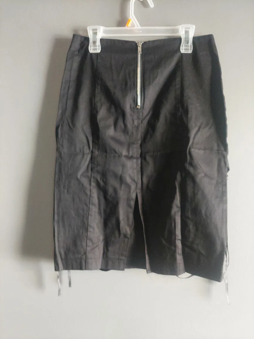 Black Skirt with Lace-Up Detail from Too Fast image indicator(2)