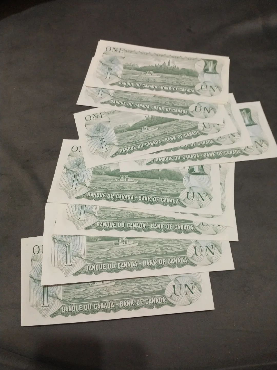 RARE! 100 uncirc.1973 Canada $1 banknotes, consecutive #s 448200 image indicator(6)