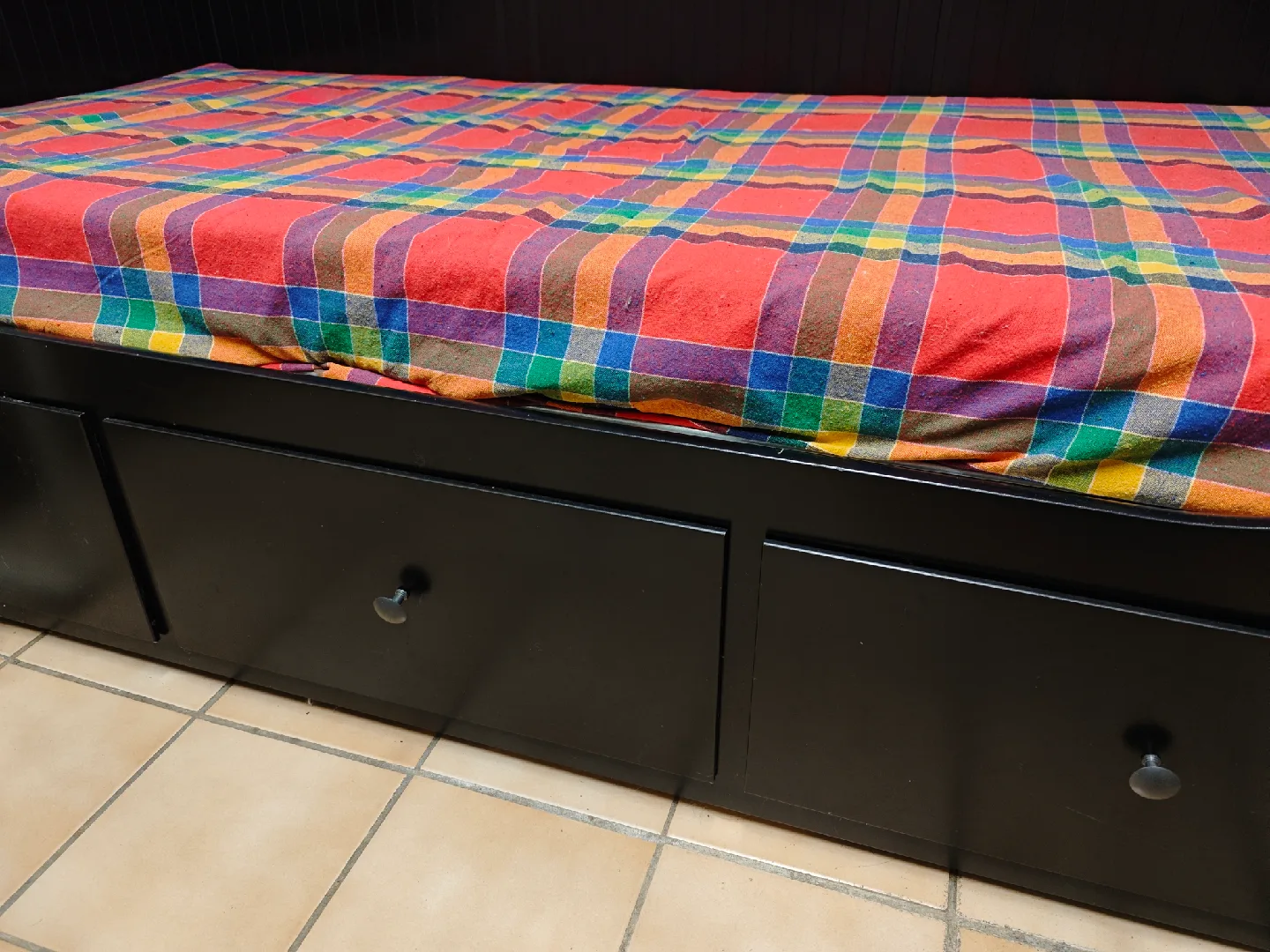 IKEA Black Daybed Frame with 1/2 Mattress image indicator(3)