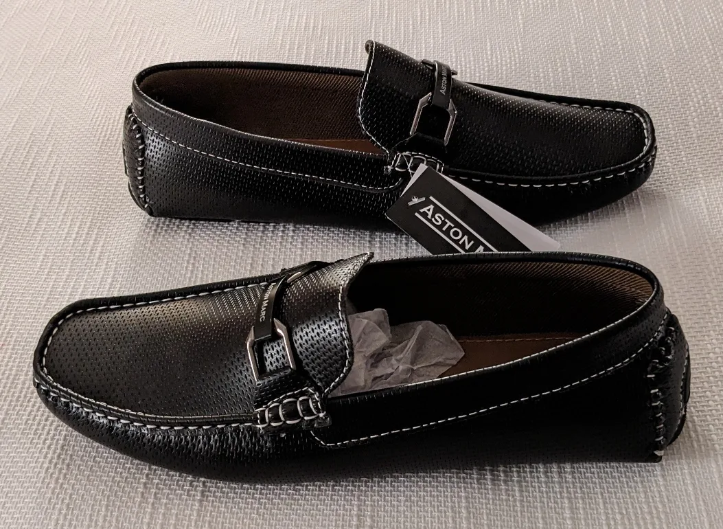Aston Marc Black Leather Loafers - New image indicator(5)