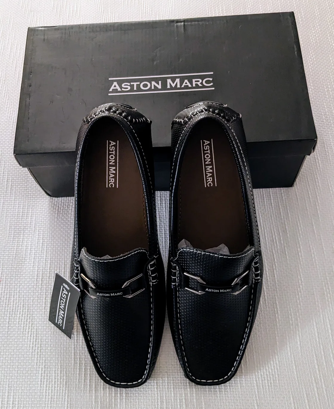 Aston Marc Black Leather Loafers - New image indicator(7)