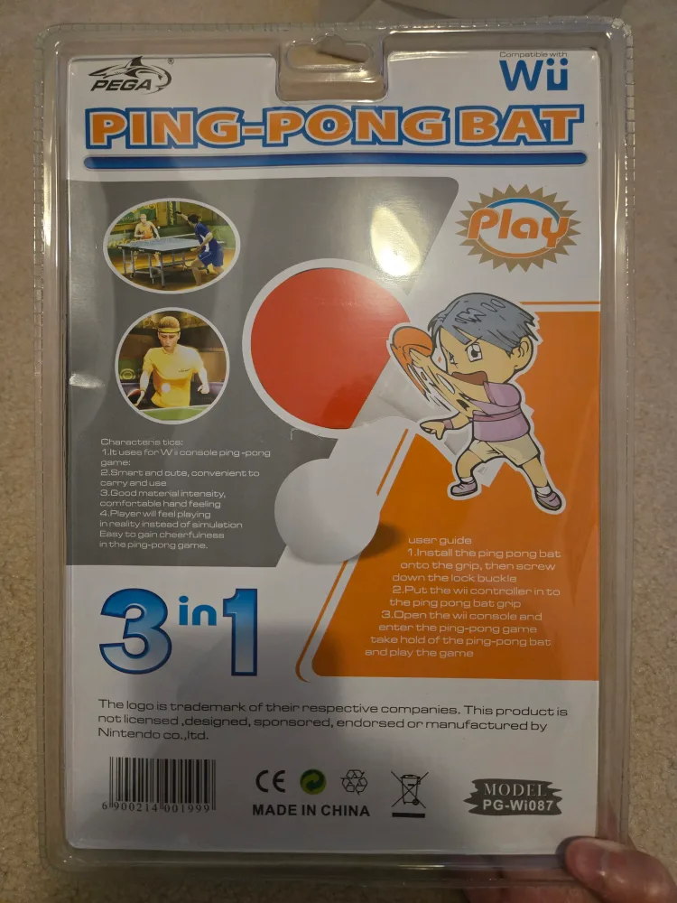 Ping-Pong Bat for Wii [NEW & UNOPENED] image indicator(2)