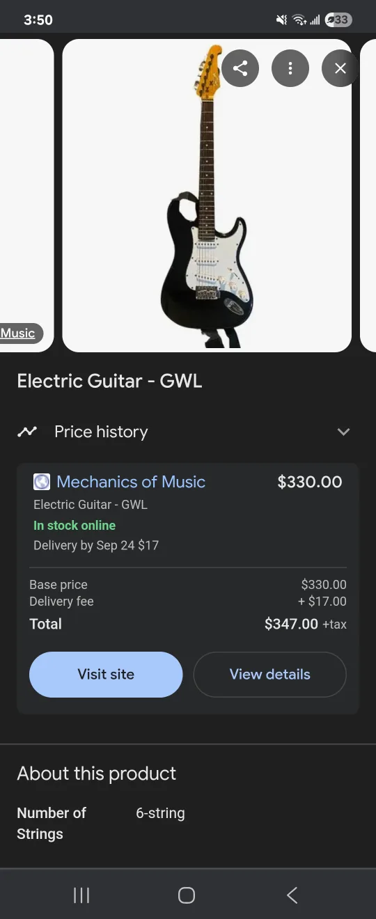 GWL George Washburn Limited Electric Guitar image indicator(6)