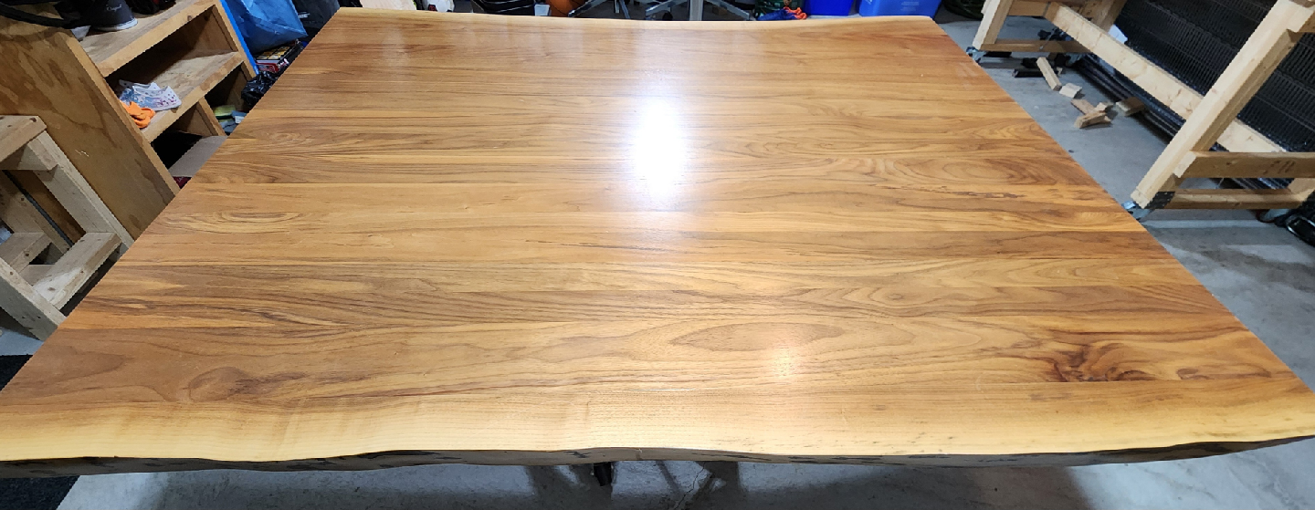 Live Edge Wood Slab Table with Metal Legs - photo 3