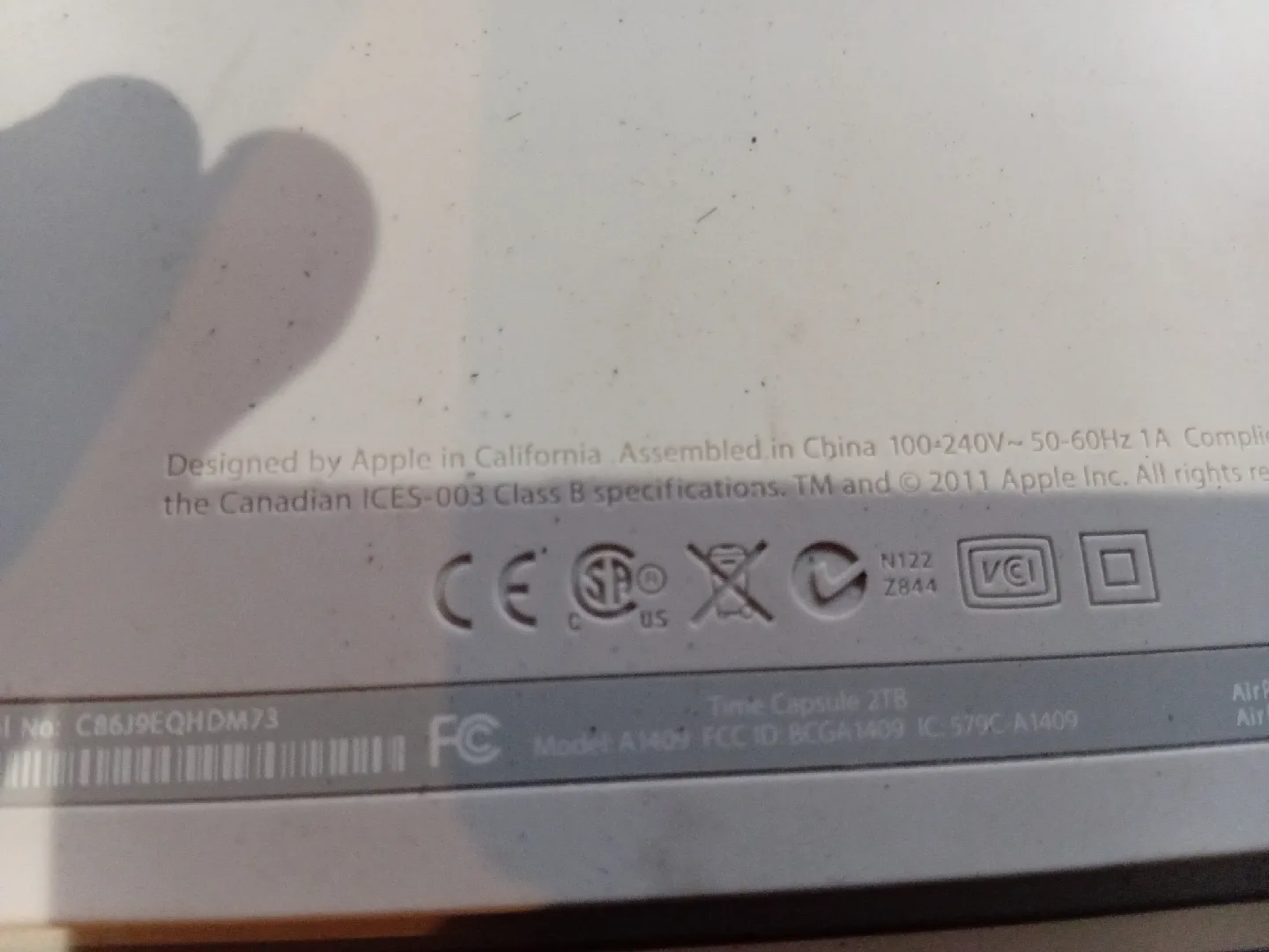 Apple Time Capsule 2TB - A1409 image indicator(2)