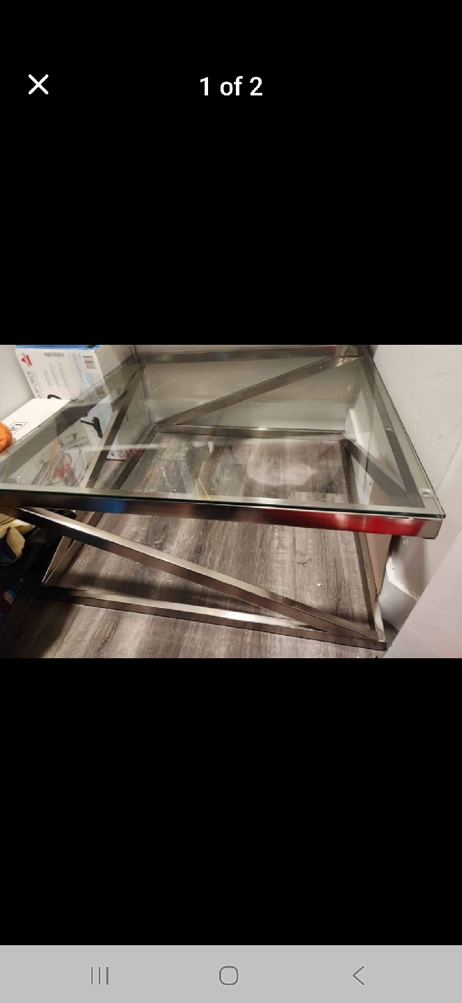 Glass & Metal Coffee Table