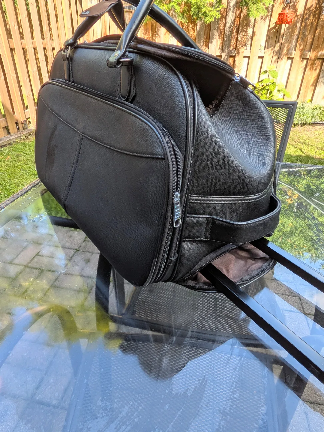 Black Rolling Duffel Carry on Bag thumbnail