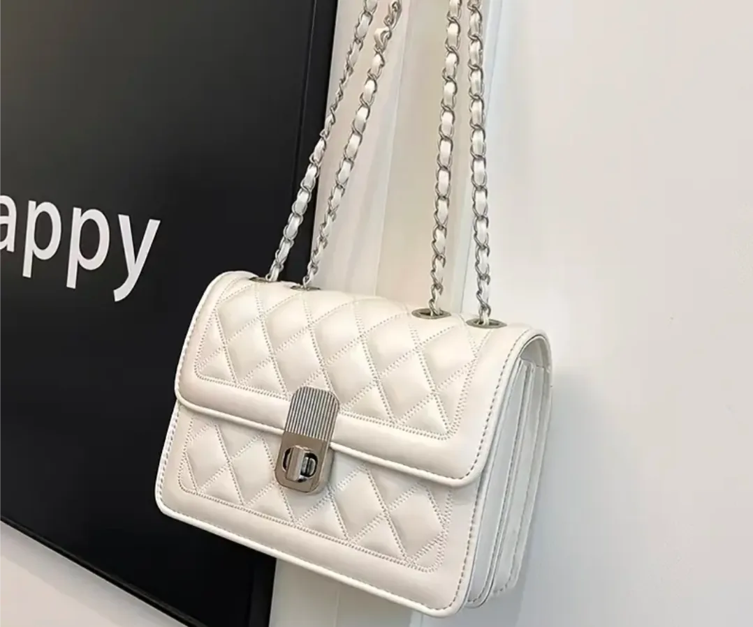 White Quilted Chain Bag - New! thumbnail