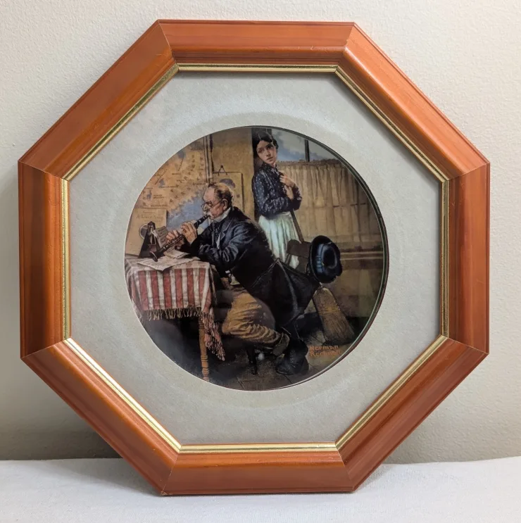 7 Norman Rockwell AMERICAN DREAM Framed Collector Plates image indicator(4)