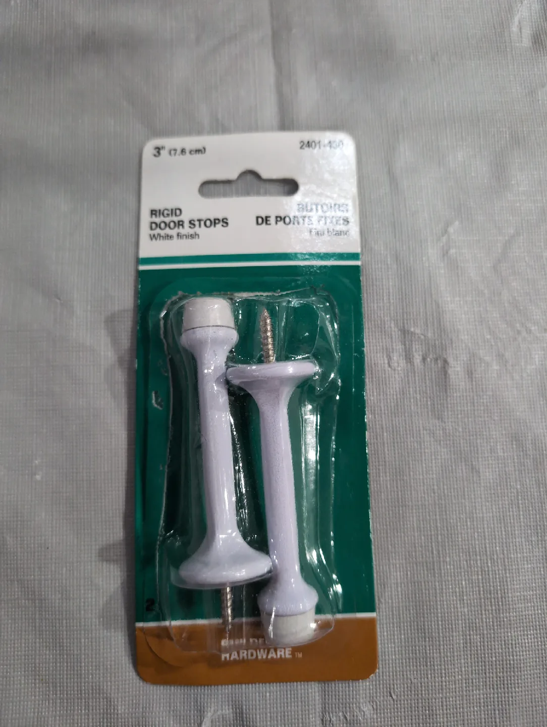 New Rigid Door Stops - White Finish 3" thumbnail