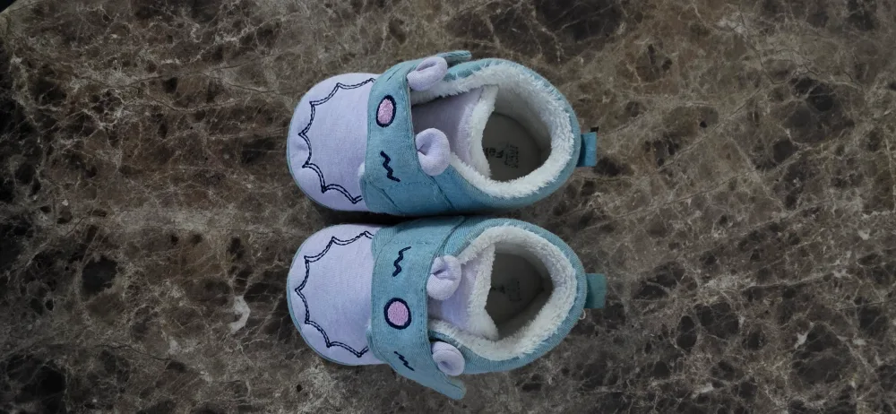 Cute Blue Monster Baby shoes thumbnail
