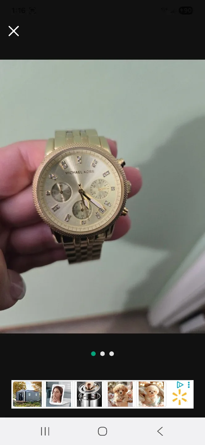 Michael Kors Ritz MK5676 Midsize Chronograph Gold Tone Watch thumbnail