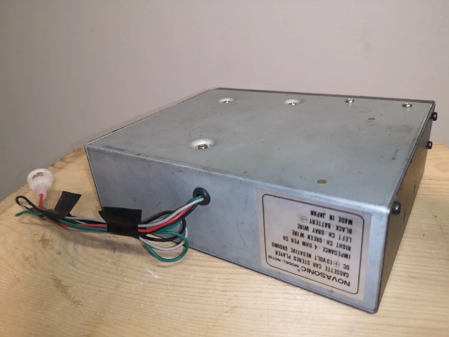 🎶Retro Car Stereo Deck ~ Novasonic 708 ~ Vintage Cassette Player image indicator(6)