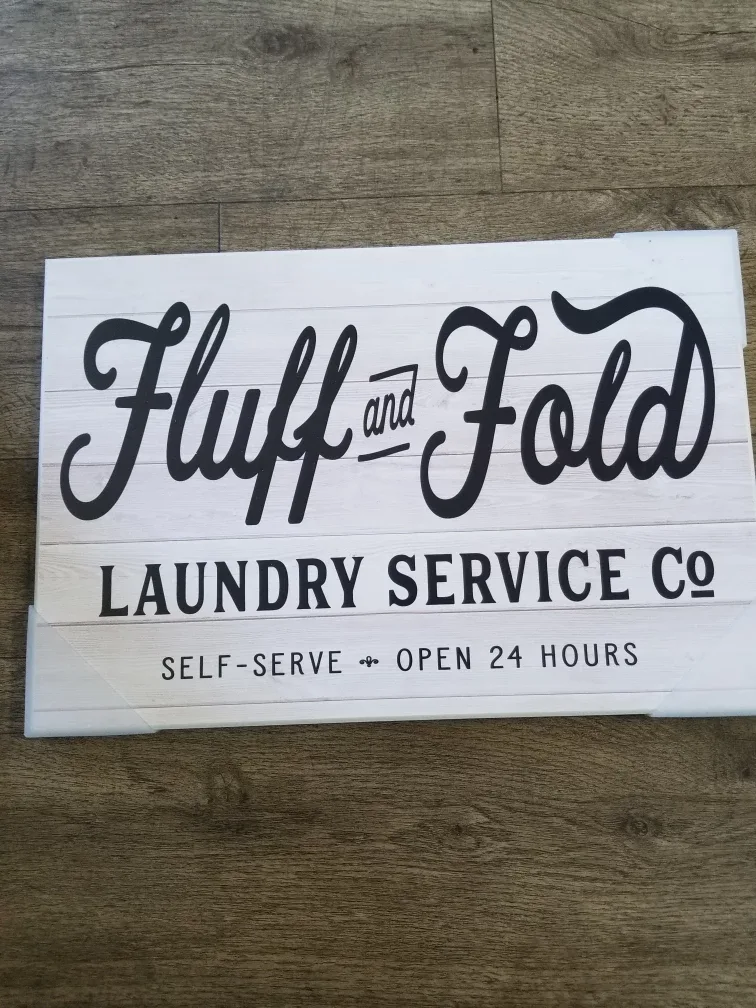 Fluff and Fold Laundry Service Co. Sign thumbnail