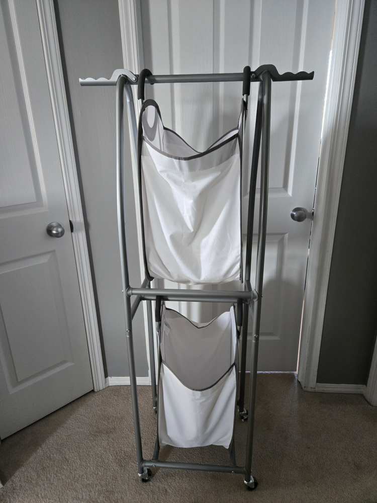 Double Laundry Hamper Sorter with Wheels