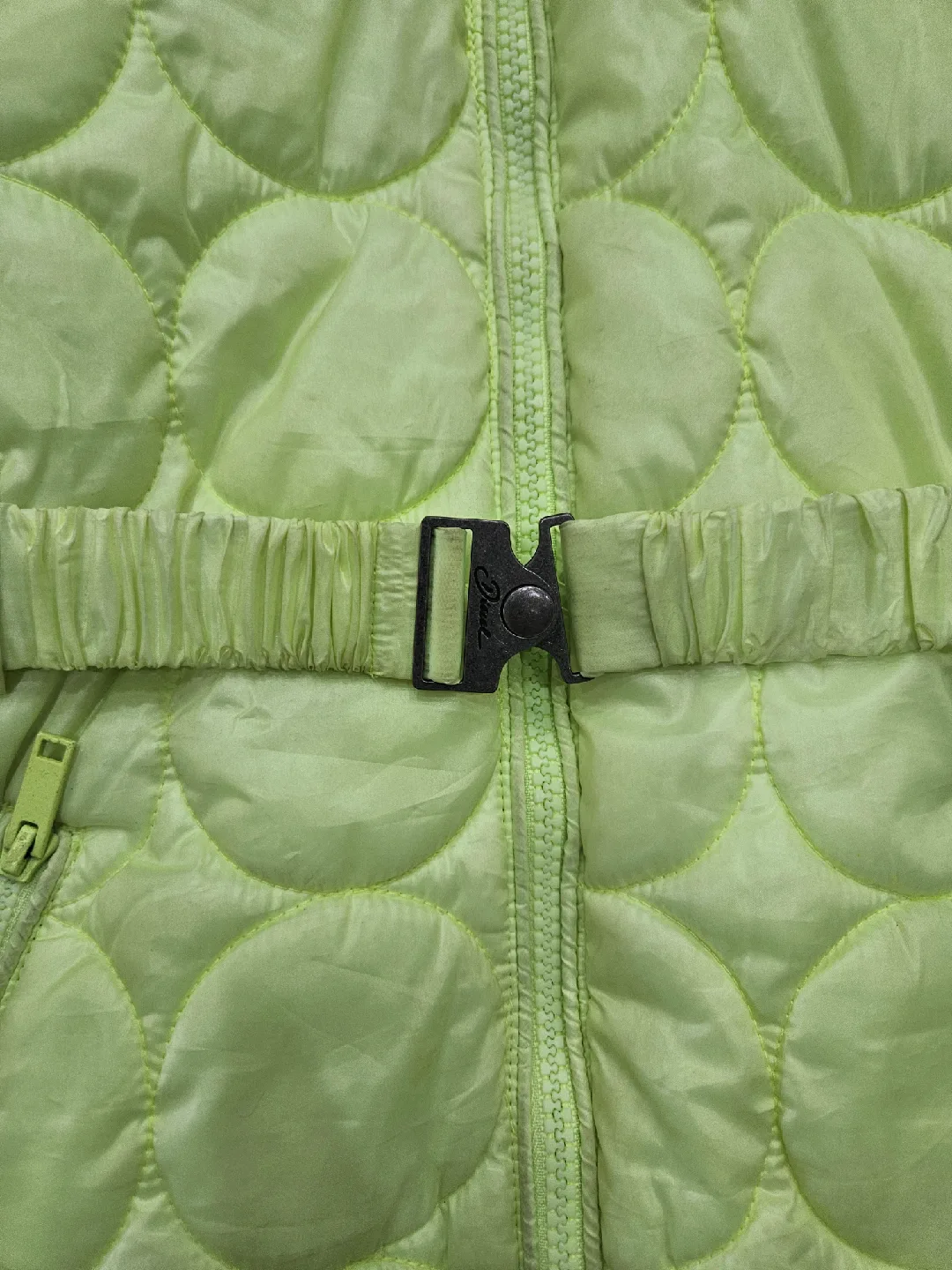Diesel Padded Jacket - Size L - Lime Green image indicator(2)
