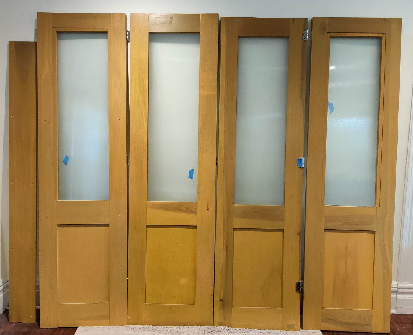 Set of 4 door / wall / room divider panels (8 feet tall)