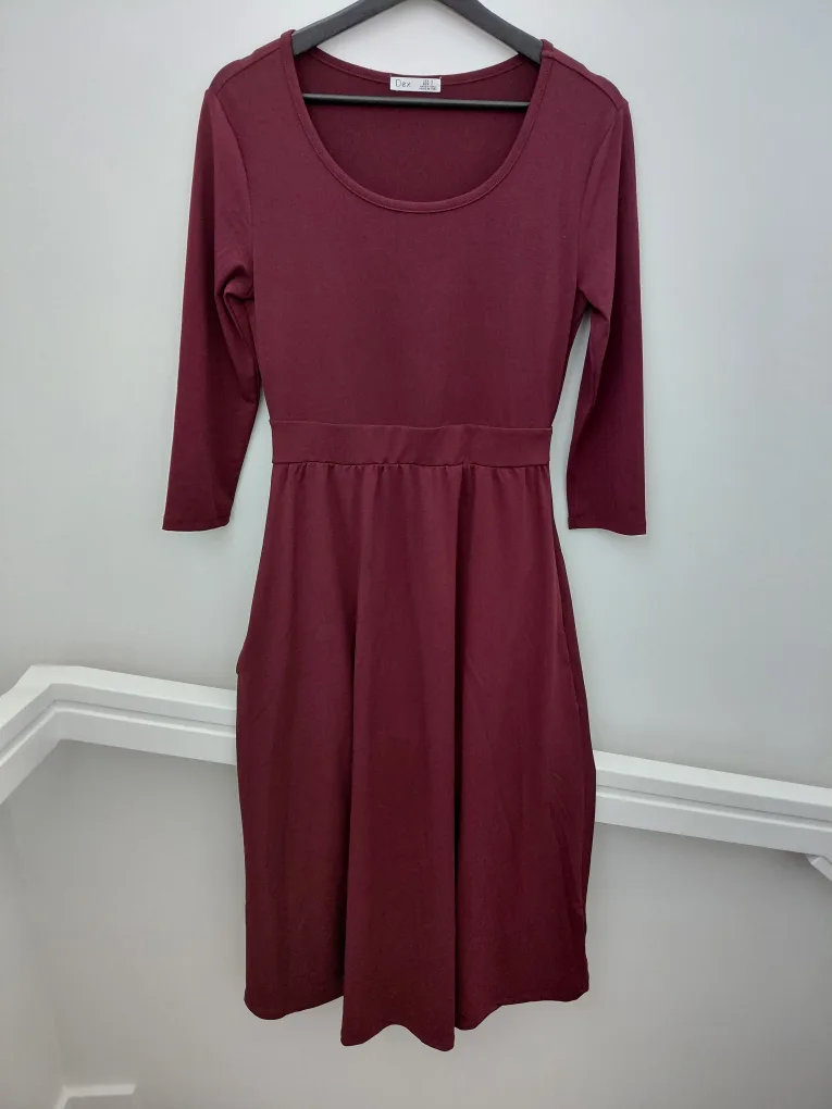 Dex Burgundy Dress