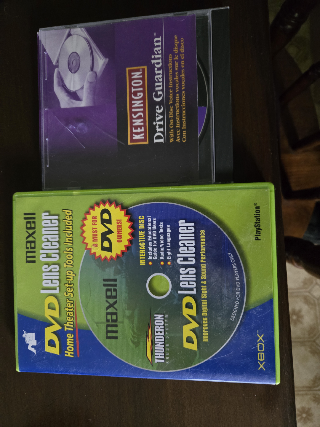 Maxell DVD Lens Cleaner and Kensington Disc Cleaner
