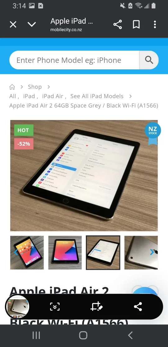 Apple iPad Air 2 64GB Space Gray image indicator(4)